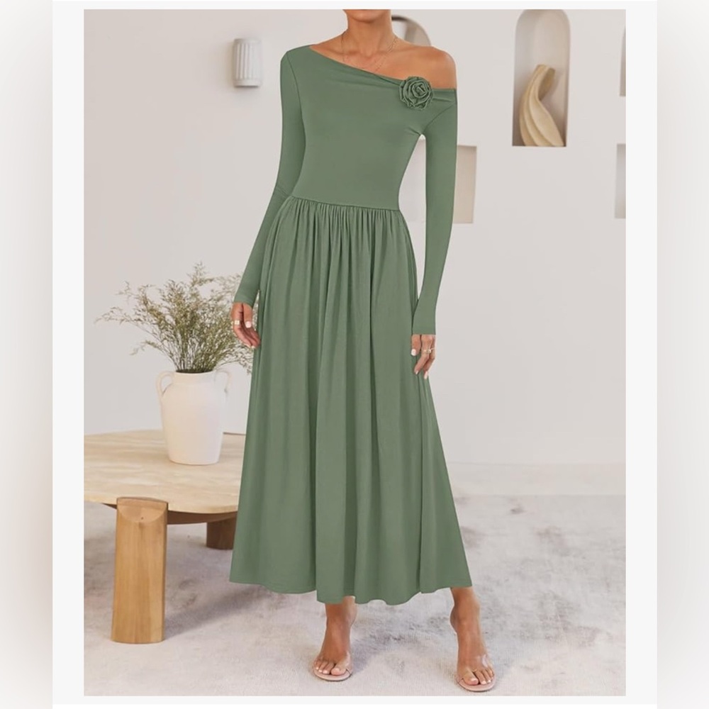 NWT Gorgeous Green Midi Dress-S